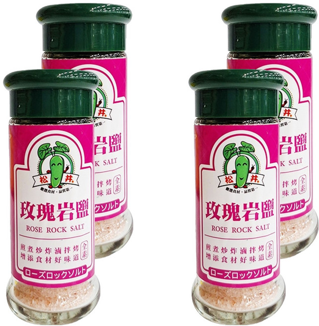 松井 玫瑰岩鹽, 60g, 4瓶