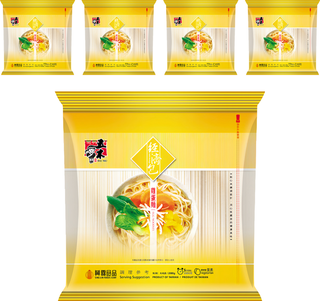 五木 雞蛋麵, 2kg, 5包