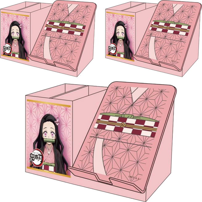 BANDAI DEMON SLAYER 鬼滅之刃 手機架 + 筆筒, 彌豆子 粉色, 3組