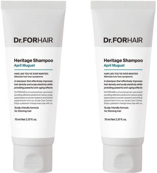 닥터포헤어 두피 안티에이징 헤리티지 샴푸 에이프릴 뮤게, 70ml, 2개
