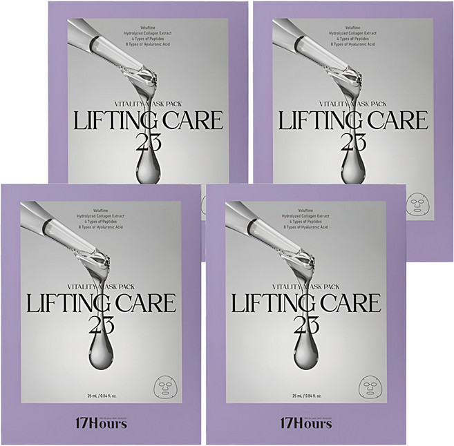 17아워즈 리프팅케어 23 바이탈리티 마스크팩, 4개, 5개입