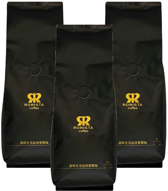 RORISTA 蘿莉絲塔 品味藍山 淺焙 單品咖啡豆, 咖啡豆(無研磨), 450g, 3包