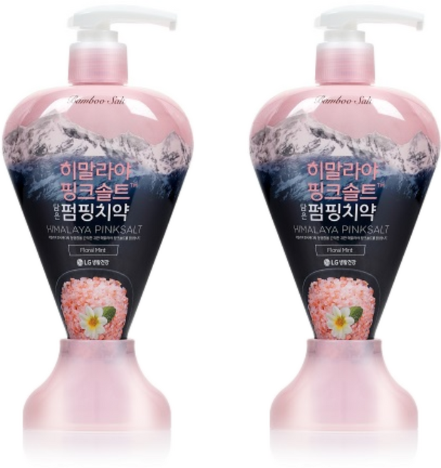 히말라야핑크솔트 담은 펌핑치약 플로럴, 285g, 2개
