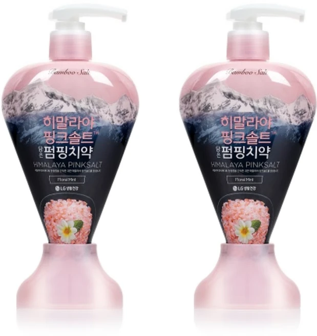 히말라야핑크솔트 담은 펌핑치약 플로럴, 285g, 2개 - 쿠팡