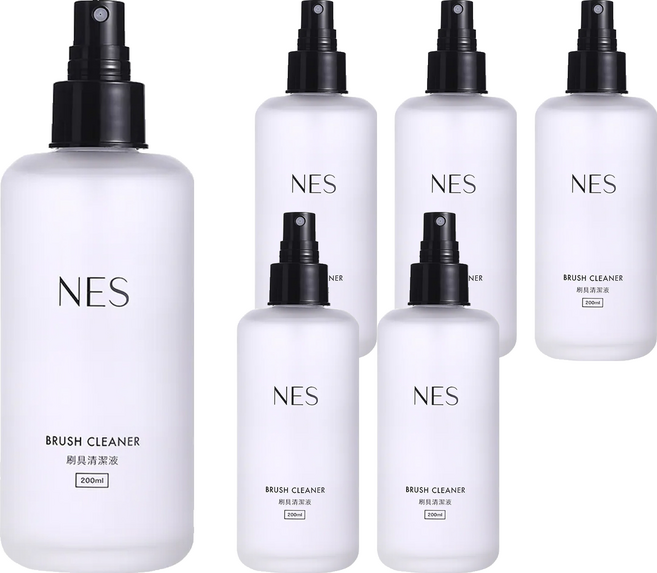 NES cosmetics 恩藝偲 刷具清潔液, 200ml, 6瓶