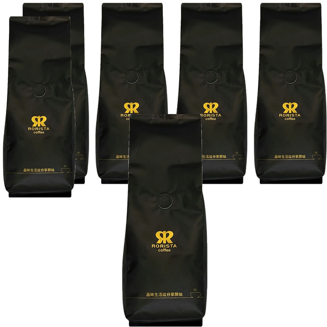 RORISTA 蘿莉絲塔 品味藍山 淺焙 單品咖啡豆, 咖啡豆(無研磨), 450g, 6包