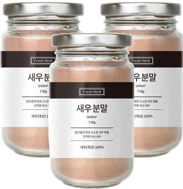신선약초 새우 분말, 110g, 3개