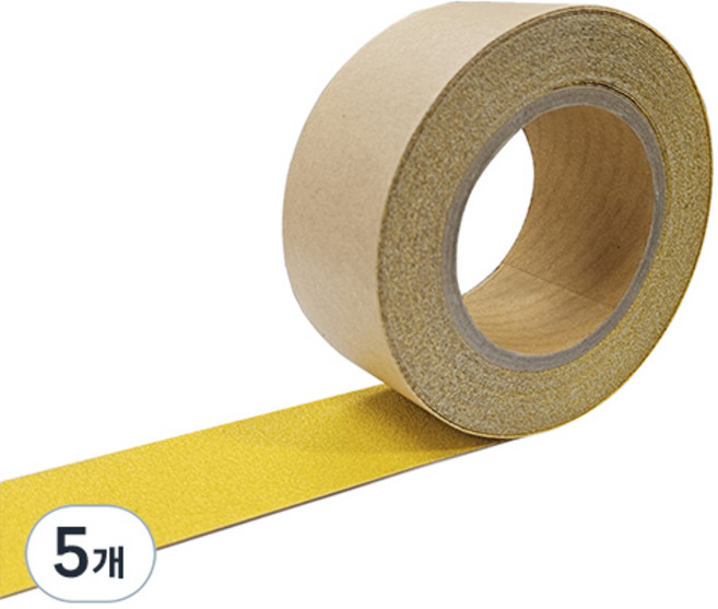 프로탑 미끄럼 방지 테이프 50mm x 10m 노랑, 5개