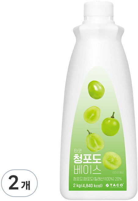 신광식품 타코 청포도 베이스, 2kg, 2개