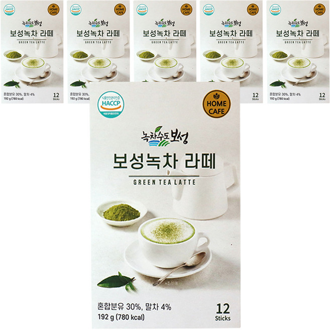 녹차수도보성 보성녹차라떼 분말, 16g, 12개입, 6개