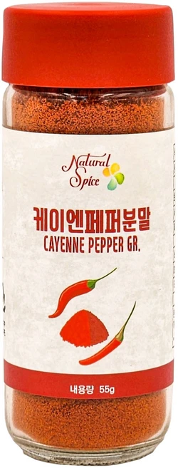 내츄럴스파이스 케이엔페퍼분말, 55g, 1개 - 쿠팡
