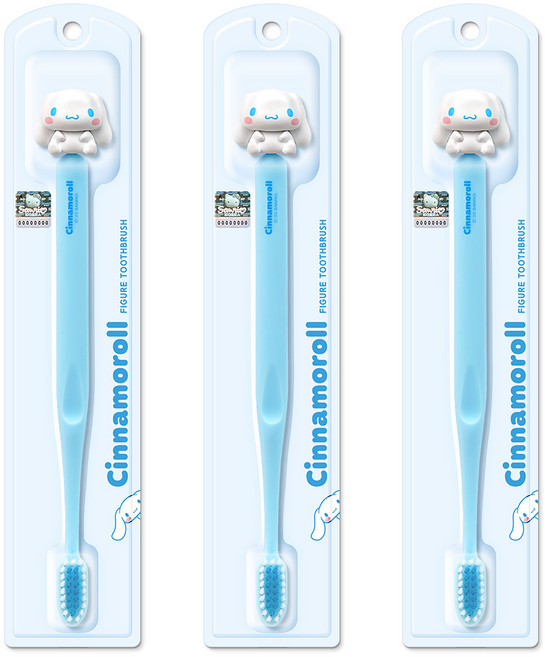 아텍스 산리오 시나모롤 피규어 칫솔 6세이상, 시나모롤(블루), 1개입, 3개