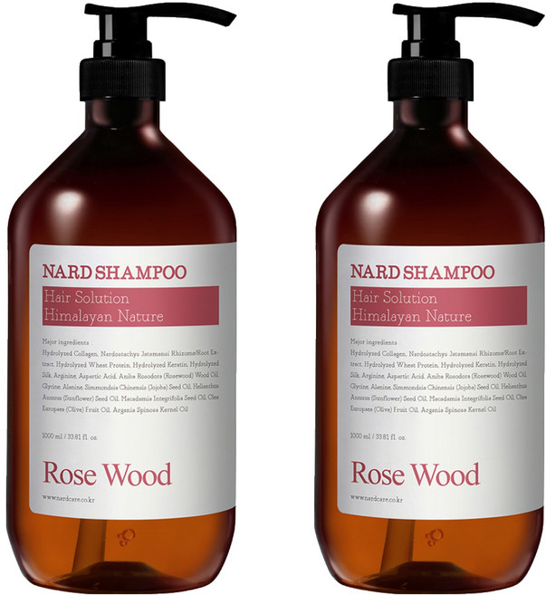 나드 샴푸 로즈우드, 1L, 2개