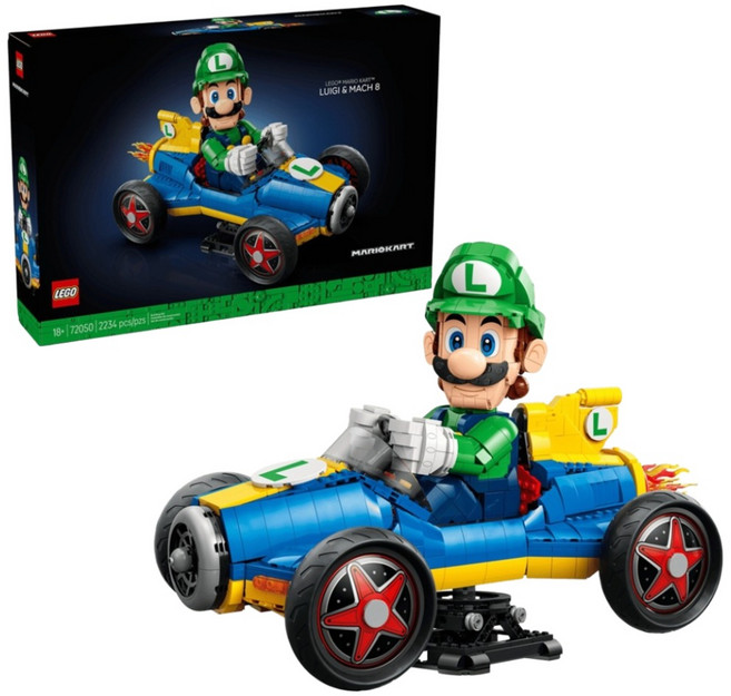LEGO 72050 瑪莉歐系列 瑪利歐賽車 路易吉&G力量 Mario Kart Luigi&Mach 8, 1個