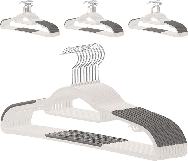 코멧 홈 미끄럼방지 회전형 옷걸이, 그레이, 40개