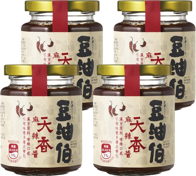 豆油伯 天香麻辣醬, 260g, 4罐