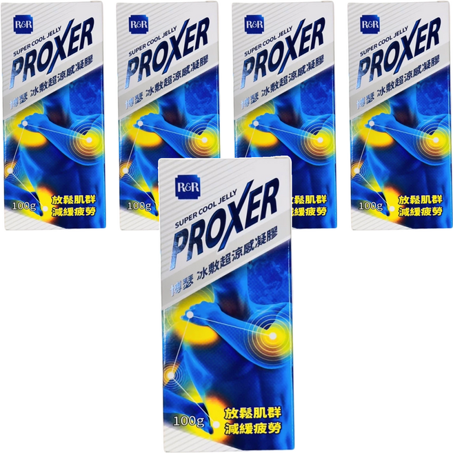 PROXER 博瑟 冰敷超涼感凝膠, 100g, 5條