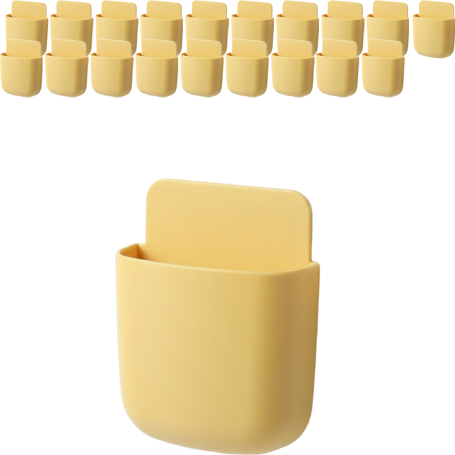 벨로나이트 멀티 선반 수납 거치대 다용도 리모컨 휴대폰 정리함 10.3 x 9 cm, 선셋 옐로우, 20개