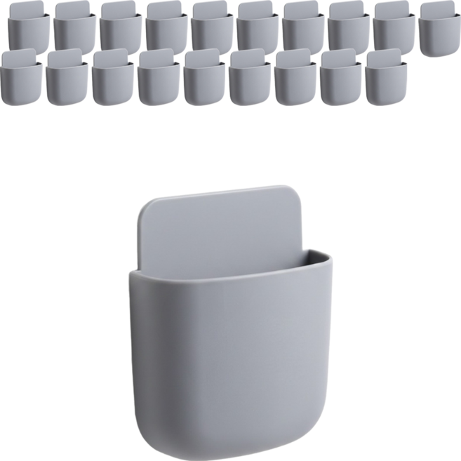 벨로나이트 멀티 선반 수납 거치대 다용도 리모컨 휴대폰 정리함 10.3 x 9 cm, 마법 그레이, 20개