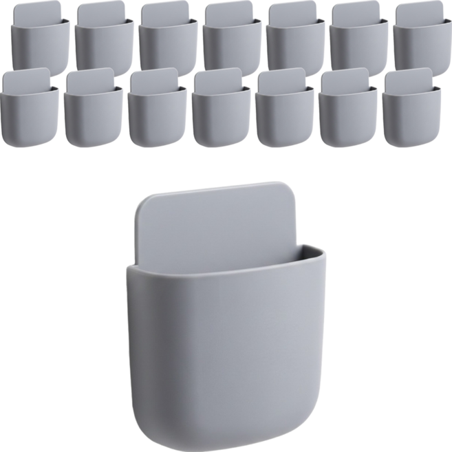 벨로나이트 멀티 선반 수납 거치대 다용도 리모컨 휴대폰 정리함 10.3 x 9 cm, 마법 그레이, 15개