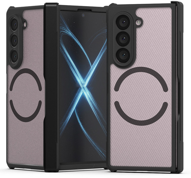 엑씨 파비스 힌지 보호 내장 맥세이프 호환 지문방지 무광 풀커버 휴대폰 케이스