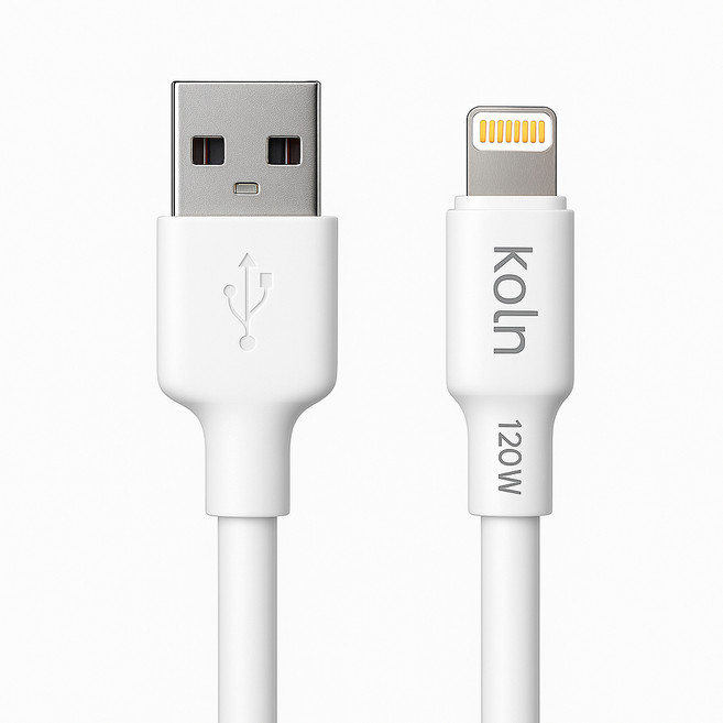 Kolin 歌林 120W充電傳輸線 APPLE, 1.5m, 白色, 1條