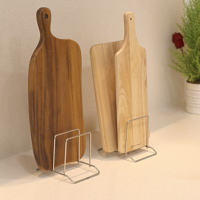 모나코올리브 스텐 냄비뚜껑 도마 정리 거치대, 실버, 2개