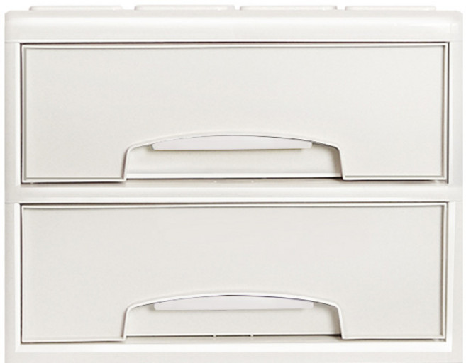 리빙스마일 베이비서랍장, 화이트마블, 2단