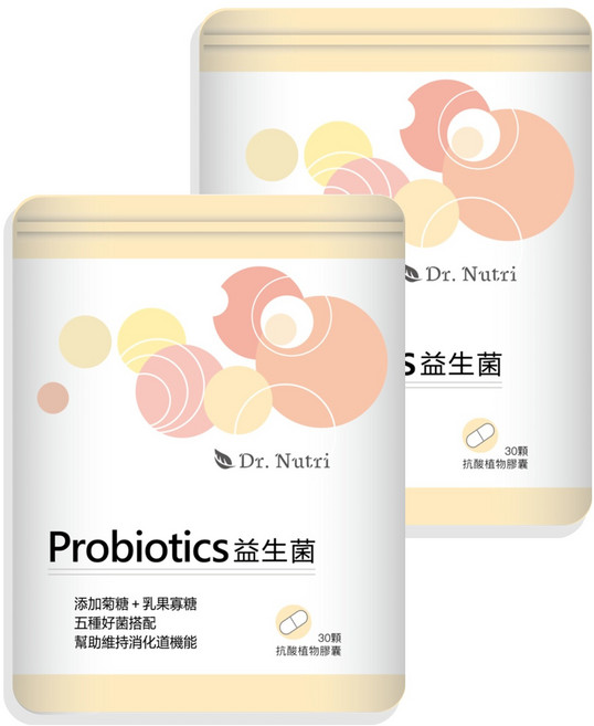 Dr.Nutri 益生菌膠囊, 30顆, 470mg, 2包