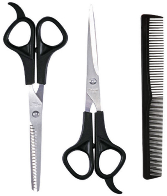 두림스 가정용 미용 가위 3종 세트, 1개, 블랙