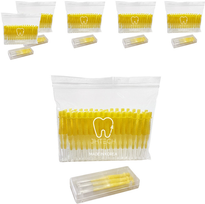 주현테크 스마일브러쉬 치간 칫솔 I형 SSS 옐로우, 0.7mm, 50개입, 6개