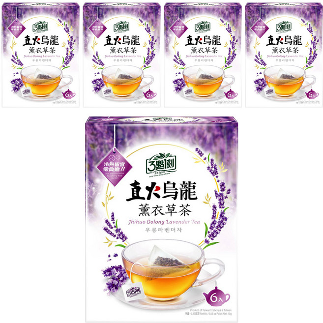 3點1刻 直火烏龍 薰衣草茶, 2.5g, 6包, 5盒