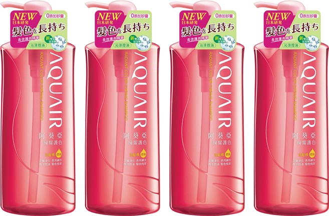 AQUAIR 阿葵亞 瞬耀護色洗髮精 控油, 600ml, 4瓶