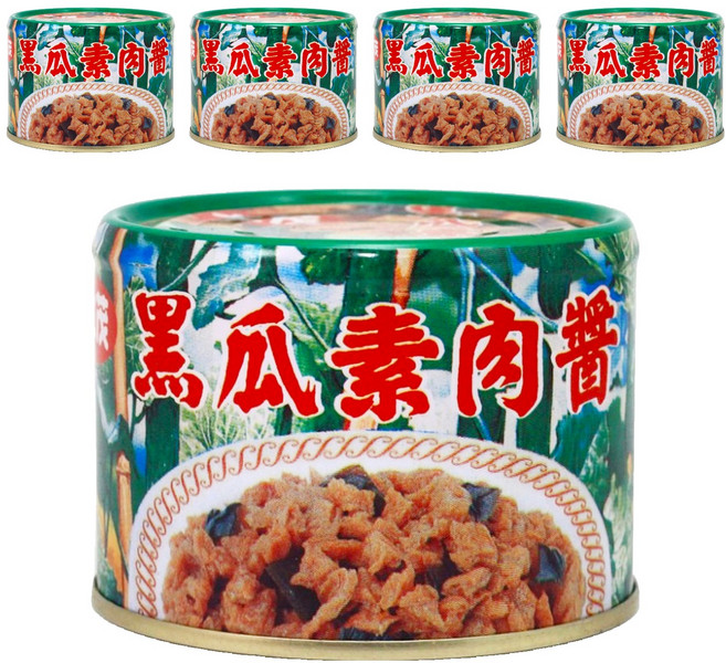 大茂 黑瓜素肉醬 不含防腐劑、人工色素、糖精, 180g, 5罐