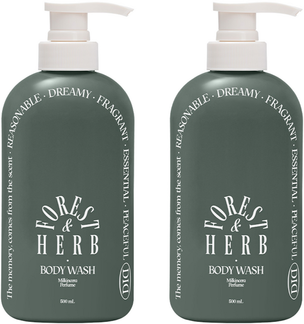 오디드 밀크인세라 퍼퓸 바디워시 포레스트허브, 2개, 500ml