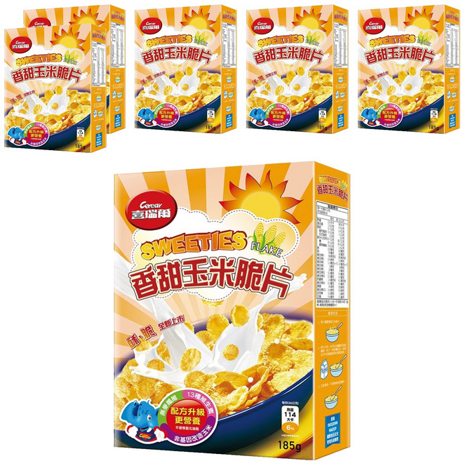 Cerear 喜瑞爾 香甜玉米脆片, 185g, 6盒