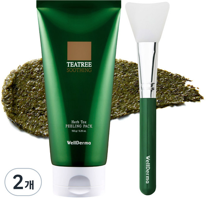 WellDerma Chaisle 茶樹草本淨膚去角質面膜 150g, 1入, 2個