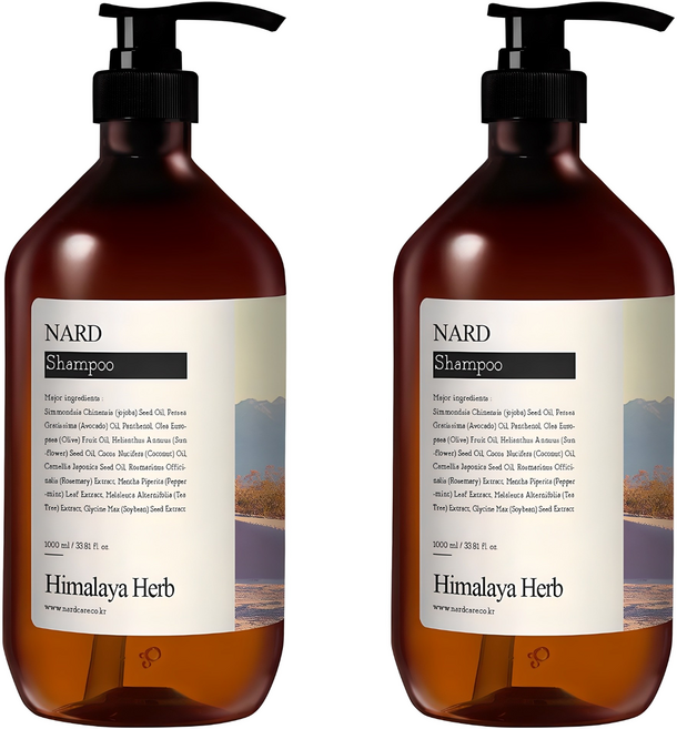 나드 리프레쉬 퍼퓸드 샴푸 프레쉬라벤더향, 1L, 2개