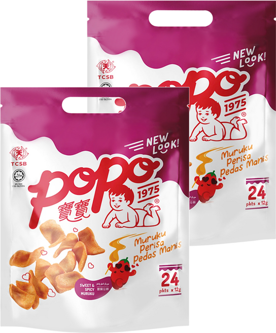 popo 寶寶 甜辣魚風味豆餅, 288g, 2袋