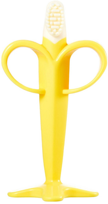 tgm 牙刷咬牙固齒器 附收納盒, 香蕉, 1組