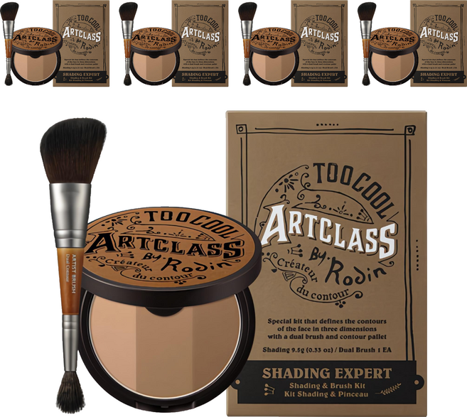 투쿨포스쿨 아트클래스 바이로댕 쉐딩 9.5g + 듀얼 컨투어 브러쉬, 클래식, 5개