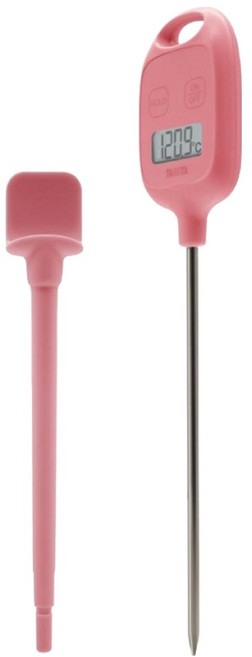 TANITA 塔尼達 電子探針料理溫度計 TT-583 粉紅色 快速測溫、操作簡單 讓您輕鬆掌握烹飪溫度, 1個
