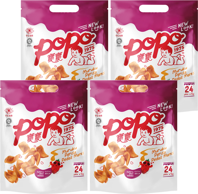 popo 寶寶 甜辣魚風味豆餅, 288g, 4袋
