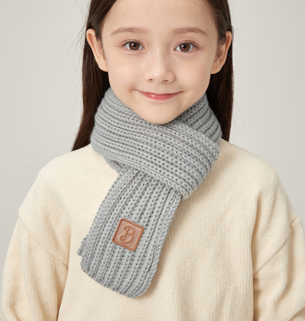 베이스알파에센셜 아동용 베이직 니트 머플러