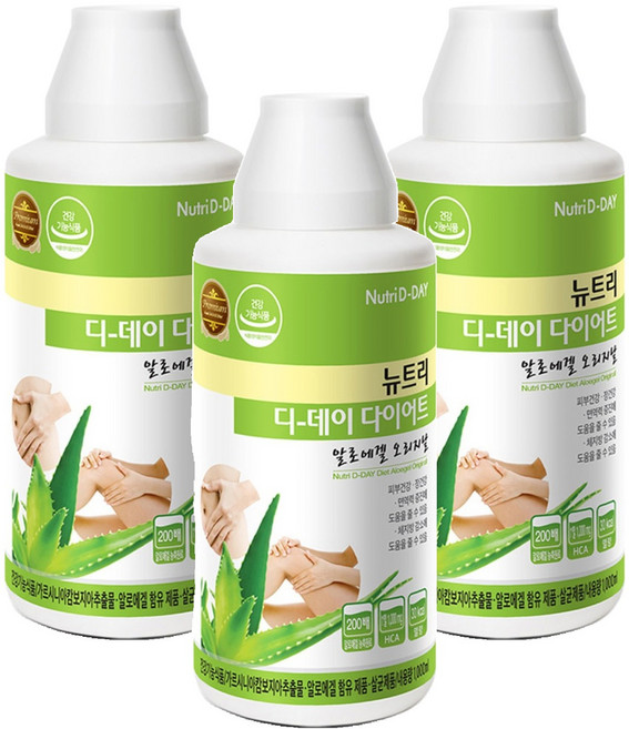 뉴트리디데이 다이어트 알로에겔 오리지날, 1L, 3개