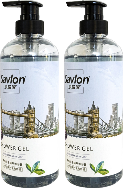 Savlon 沙威隆 台灣公司貨 英倫花園沐浴露 黑莓與月桂葉, 700ml, 2瓶