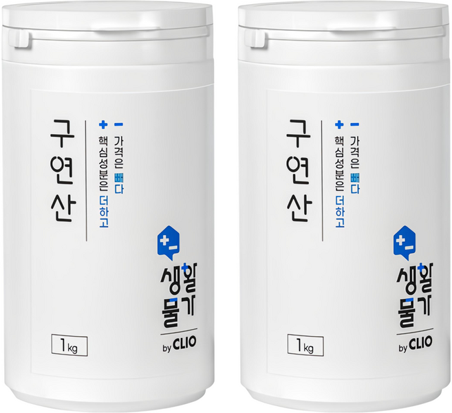 크리오 생활물가 구연산 다목적 세정제, 1kg, 2개