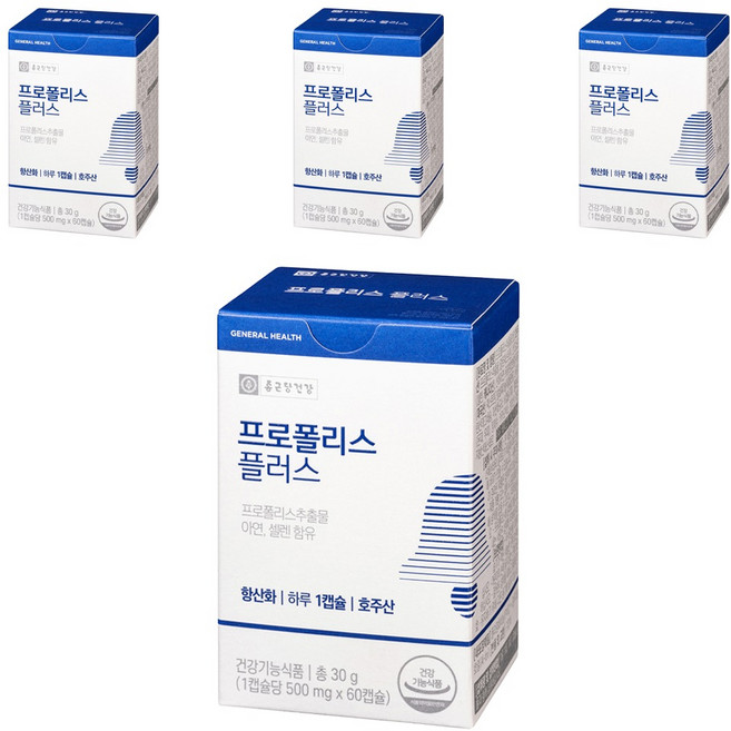종근당건강 와일드비 프로폴리스 플러스, 60정, 4개