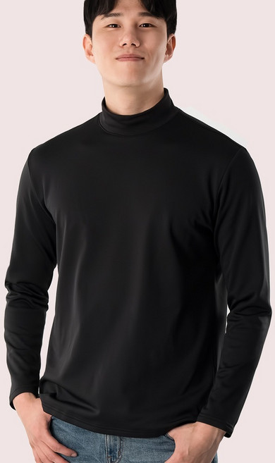 아르메데스 남성용 기모 레귤러핏 터틀텍 티셔츠 AR-43