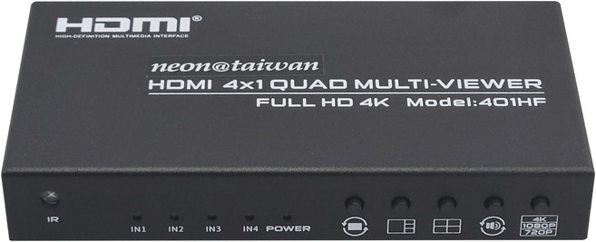 Neon 台灣霓虹 4Kx2K HDMI四進一出畫面分割器 401HF, 1個
